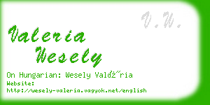 valeria wesely business card